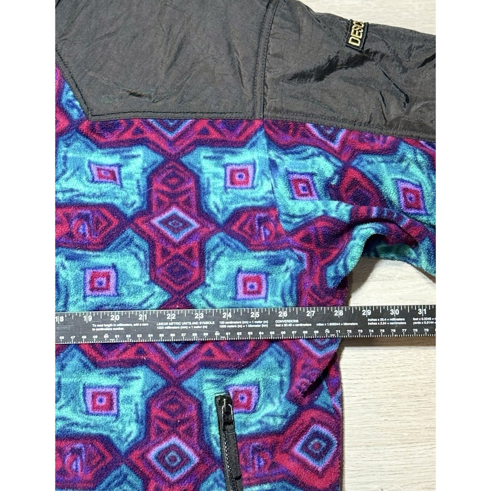 Vintage Descente Anorak Aztec Fleece Jacket Mens Size XL Ski Gorpcore Gear 90's - Picture 4 of 12